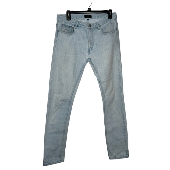 A.P.C. Women's Jeans Petite Standard Distressed Button Fly Slim Straight Leg 30 - Picture 1 of 11